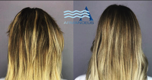 Color correction and hair extensions done by Licia at Salon Armandeus Doral
