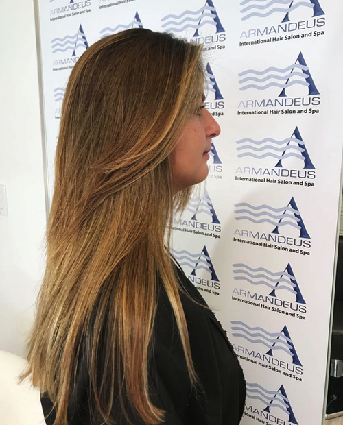 Hair color and styles done at Salon Armandeus Coconut Grove