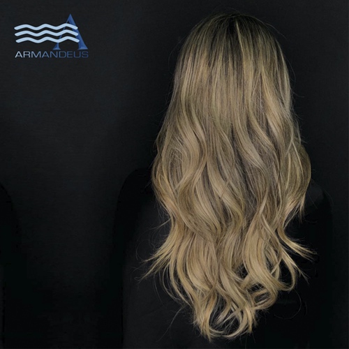 Hair color and style done at Salon Armandeus Doral