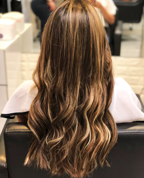 Highlights hair extensions and style at Salon Armandeus Coconut Grove
