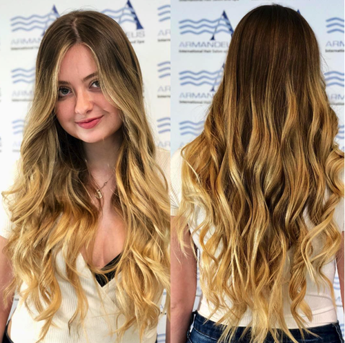 Hair color and style done at Salon Armandeus Coconut Grove