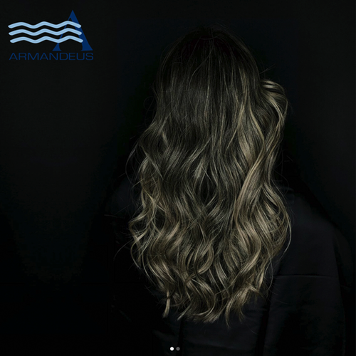 Hair color and style done at Salon Armandeus Doral