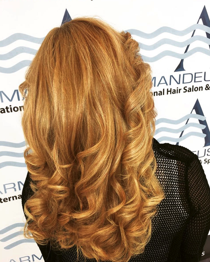 Hair color and style done at Salon Armandeus Coconut Creek