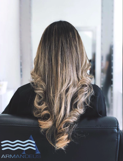 Balayage and hair style done at Salon Armandeus Coconut Creek