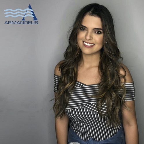 Balayage and beach waves done at Salon Armandeus Doral