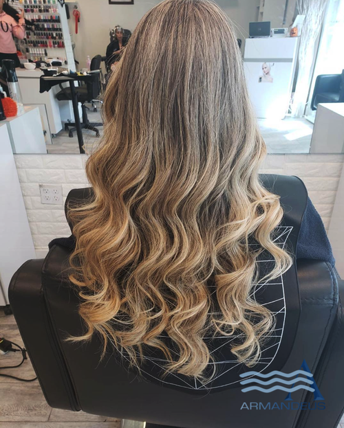 Hair color and style done at Salon Armandeus Coconut Grove