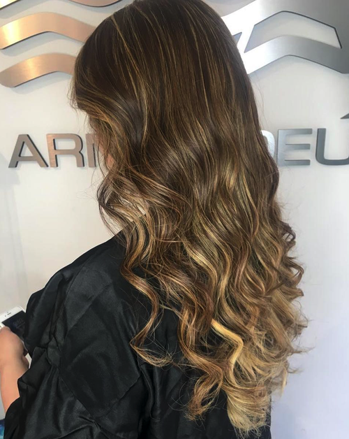 Highlights and beach waves done at Salon Armandeus Orlando