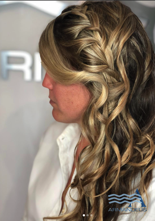 Braided hairstyle done at Salon Armandeus Orlando