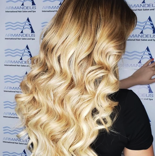 Hair color and style done at Salon Armandeus Coconut Grove