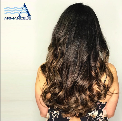 Natural highlights and style done at Salon Armandeus Doral