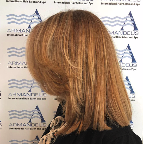 Highlights and hairstyle done at Salon Armandeus Coconut Grove