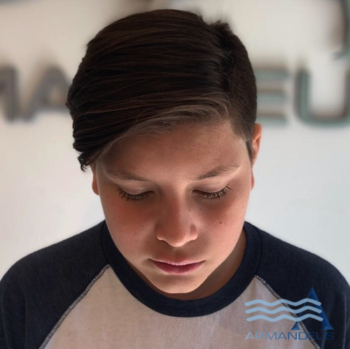 Kids haircut done at Salon Armandeus Orlando