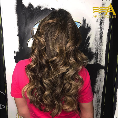 Highlights and style done at Salon Armandeus Doral