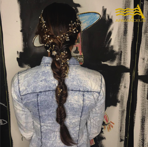 Braided hair style done at Salon Armandeus Doral