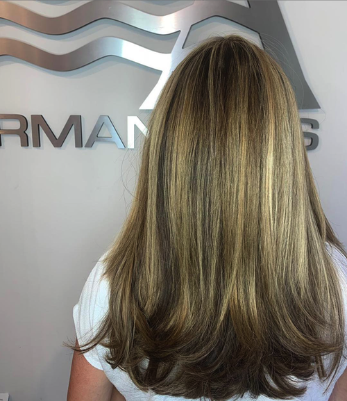 Highlights and hair style done at Salon Armandeus Orlando