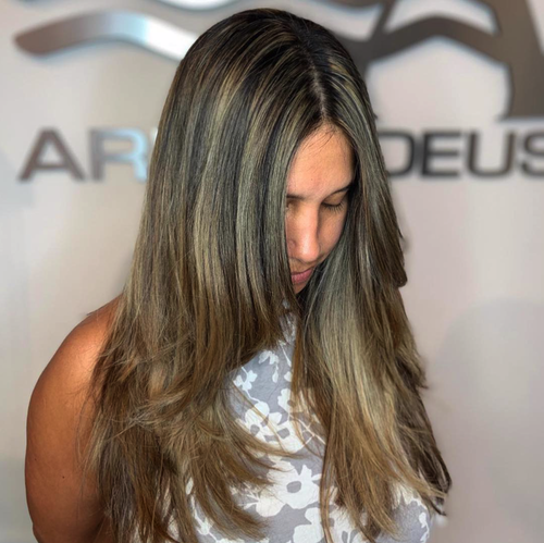 Highlights and hairstyle done at Salon Armandeus Orlando