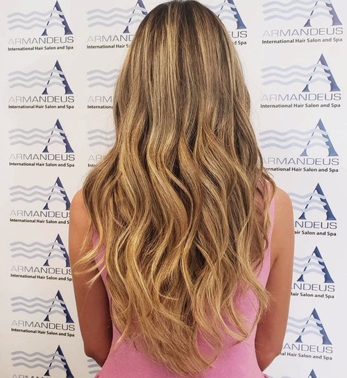 Highlights and beach waves done at Salon Armandeus Coconut Grove