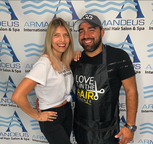 Happy client at Salon Armandeus Midtown Miami