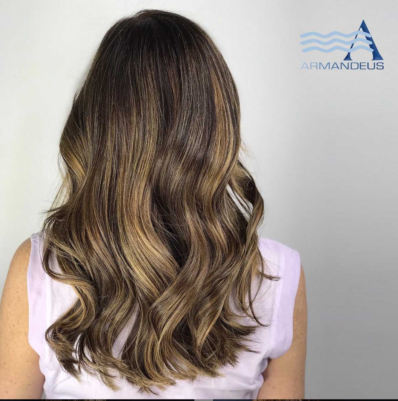 Highlights and hairstyle done at Salon Armandeus Doral