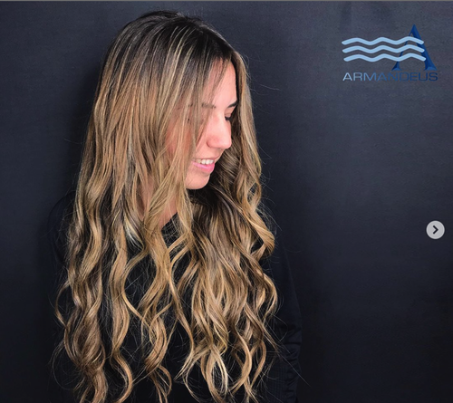 Baby highlights and style done at Salon Armandeus Doral