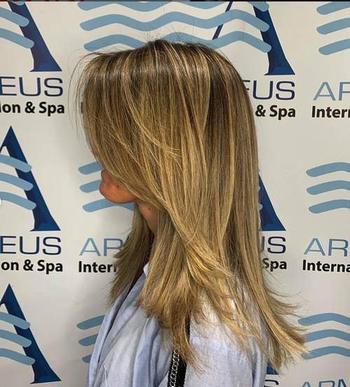 Hair color and style done at Salon Armandeus Midtown Miami