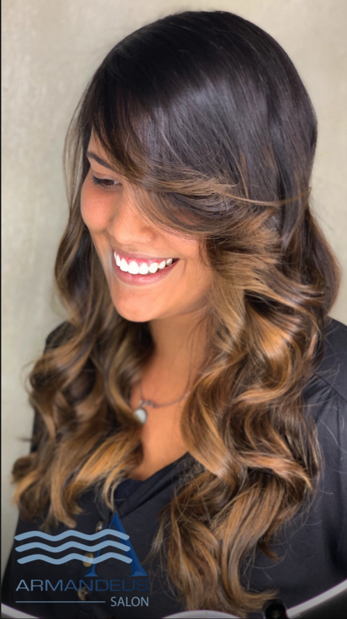 Balayage and style by Linda Benlolo at Salon Armandeus Madrid