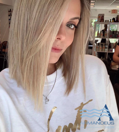 Highlights and haircut done at Salon Armandeus Coconut Grove