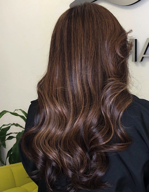 Natural balayage and beach waves done at Salon Armandeus Coconut Creek