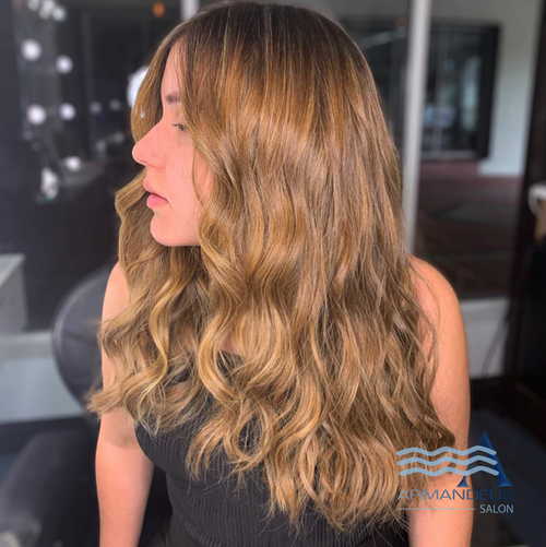Hair color and hairstyle by Salon Armandeus Doral