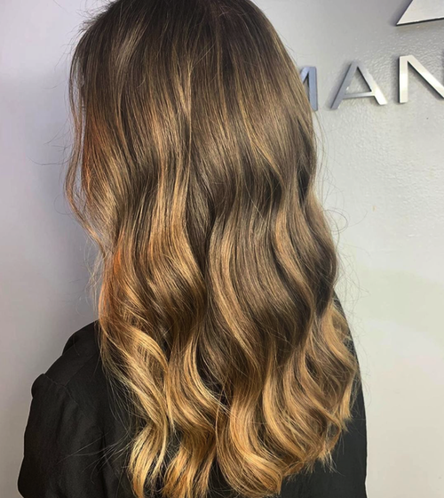 Balayage with and waves by Salon Weston