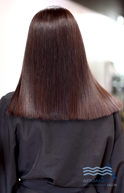 Japanese hair straightening video by Salon Armandeus Weston
