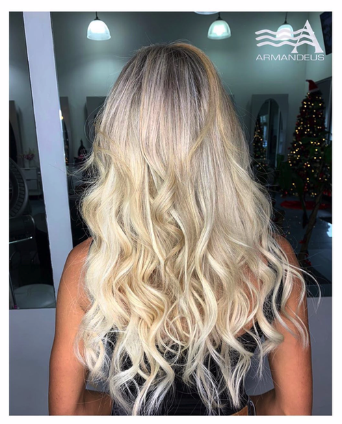 Visit us at hair salon Armandeus Doral Miami to have a perfect platinum blonde