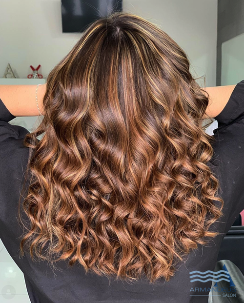If you're looking for copper highlights visit us at hair salon Armandeus Katy