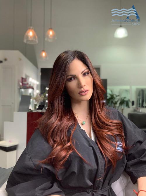 New hair color for Cynthia Olavarria at hair salon Armandeus Doral