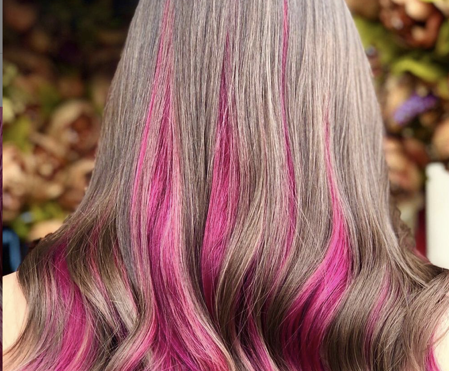 Fantasy hair color with chocolate raspberry - Salon Armandeus
